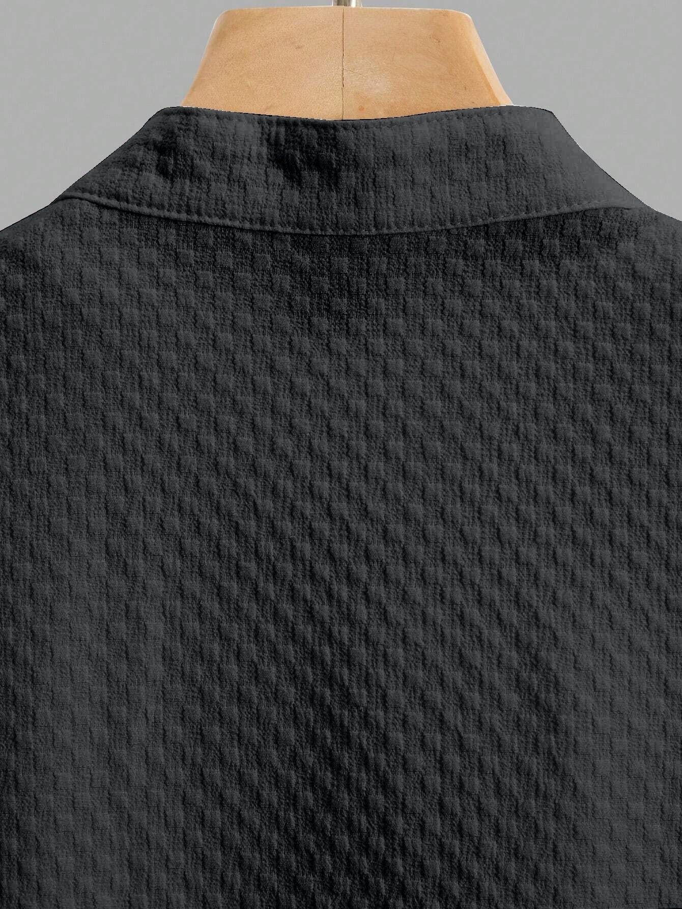 Chicken Black Plain Shirt Cotton Material for Mens Available