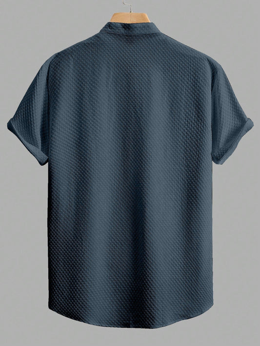 Chicken Dark Gray Plain Shirt Cotton Material for Mens Available