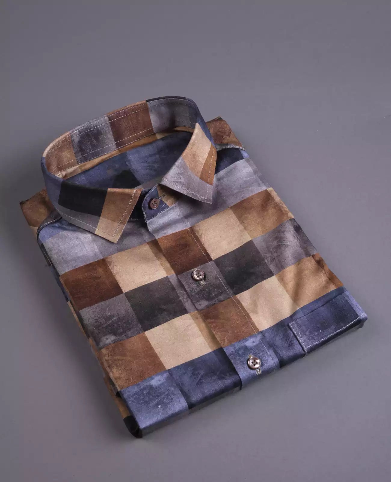 Absolutely Premium Men's Full Sleeves Small Checks Formal Shirt Collection Cotton Fabric Multicolored
